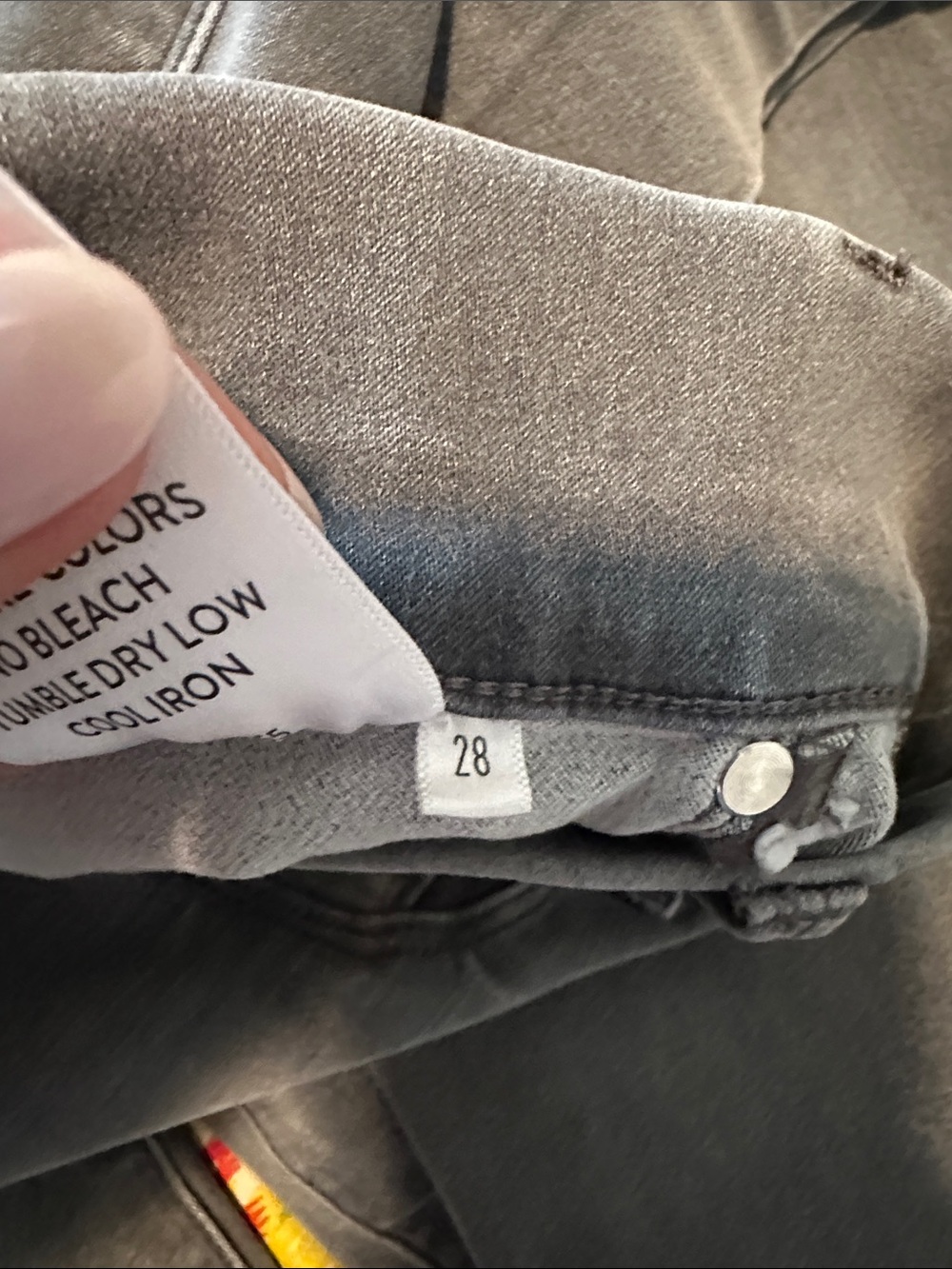 High-Rise Wide Leg Jeans in Washed Gray - Picture 5 of 6